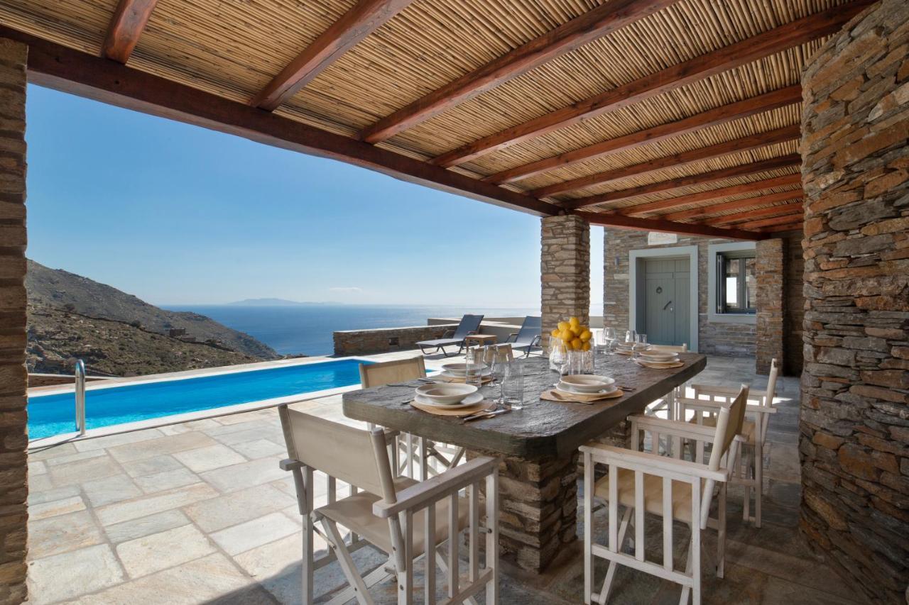 Acron Andros - Luxury Villa With Private Pool Korthio Exterior foto