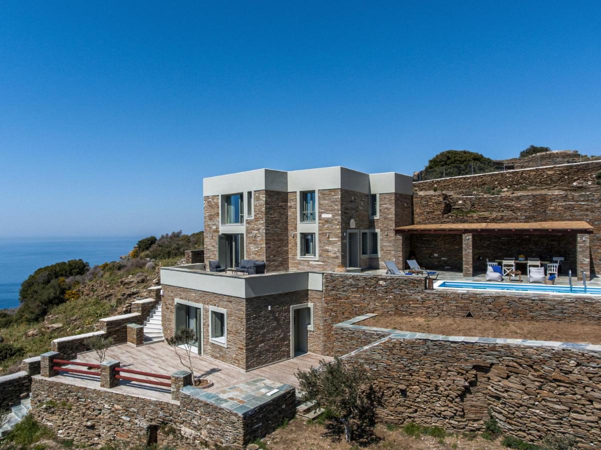 Acron Andros - Luxury Villa With Private Pool Korthio Exterior foto
