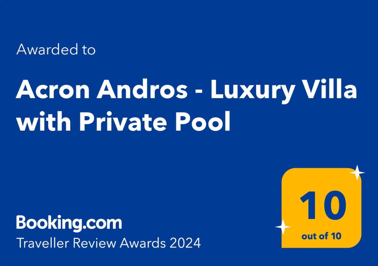 Acron Andros - Luxury Villa With Private Pool Korthio Exterior foto